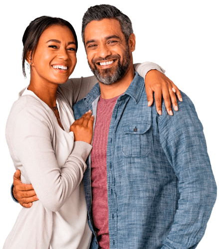 Couple hugging and smiling | Skin Revitalization & Resurfacing | Wellness Marketplace Spa