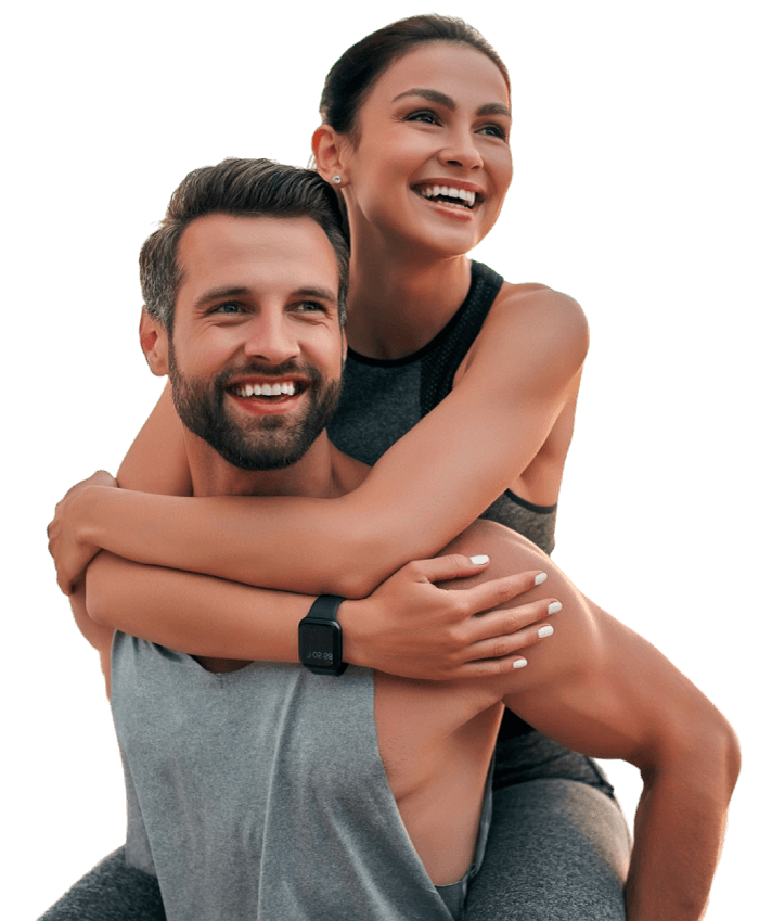 Happy middle-aged couple hugging | Aesthetics & Wellness | Wellness Marketplace Spa